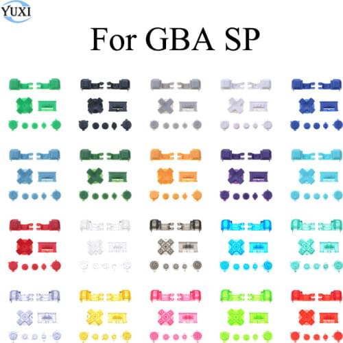 YuXi Full Set Buttons A B L R LR Button Power On Off Volume Button D-Pad Key For Gameboy Advance SP For GBA SP Console