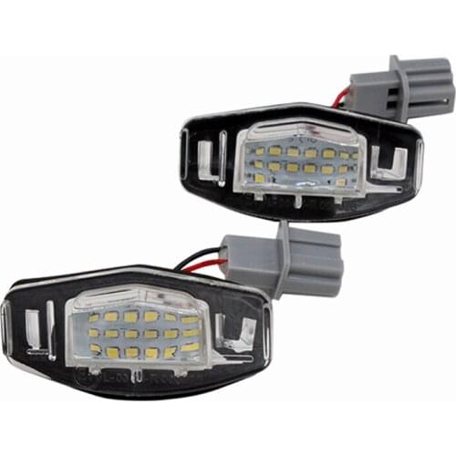 2pcs/set 18 LED License Plate Lights Number Lamp Canbus Error Free Super White 6000k for Acura TI RI TSX MDX