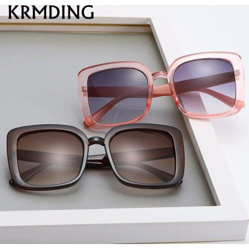 2018 fashion high quality square sunglasses womens brand designer retro big box sunglasses female sunglasses womens color