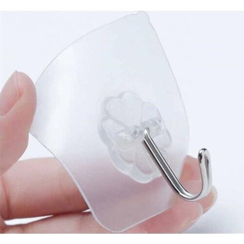 5PCS Strong transparent chuck wall hook kitchen bathroom wall hook vacuum, 6 * 6 cm wall hook