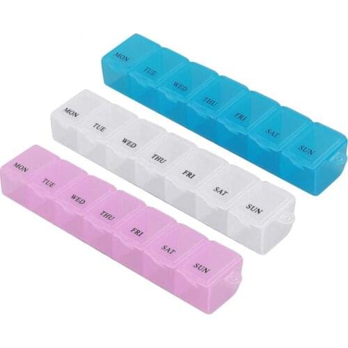 7 Day Weekly Pill Travel Box Medicine Tablet Holder Home Storage Dispenser Portable Weekly Storage Case Pill Storage Boxes New