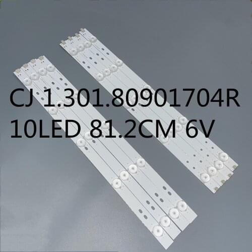 8pcs/set 4pcs right+4pcs left 5LED+5LED hi quality Aluminum CJ 1.30.1.80901704R TV maintenance backlight strip