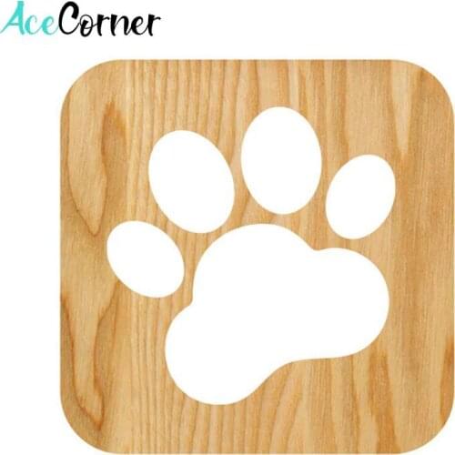Acecorner Creative 3D Wooden Night Light Cat Paw LED USB Animal Lamp Novelty Kid Bedroom 3D Decor Lampara Table Children Gift