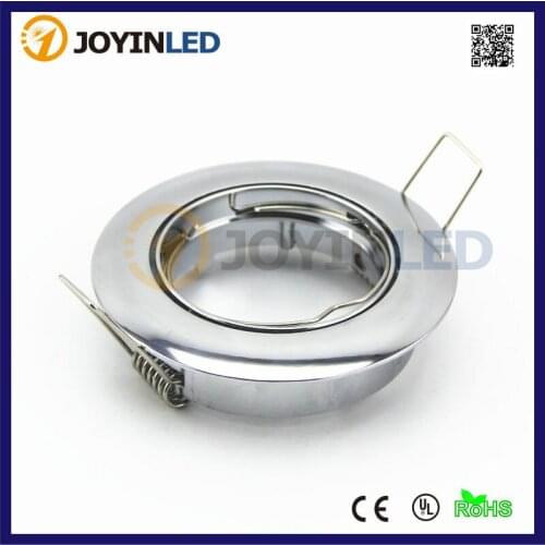 Free shipping 10pcs Chrome color GU10 led spotlights fitting ring for home GU10 MR16 GU5.3 LED fitting fixtures