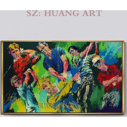 Handmade Oil Painting Hand PHIL MICKELSON Golf poster portrait painting CANVAS ART shipping free Modern decor home and hotel