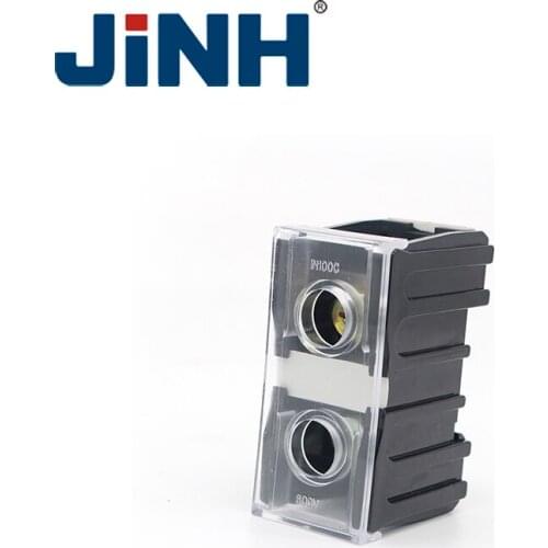 Din Rail Terminal Blocks Transparent Electrical Cable Terminal Block Plastic Screw Wire Connector 130A/600V