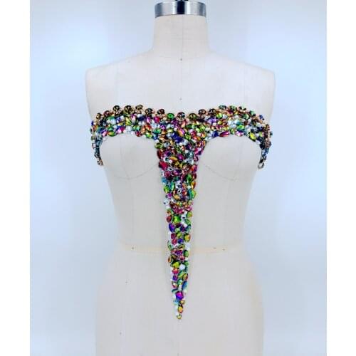 3d beaded rhinestones lace applique color flower patch for clothing parches bordados termoadhesivos parches para la ropa