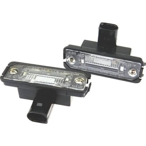 AZQFZ 2 Pcs Rear License Plate Light Lamp For VW Golf MK4 Lupo Phaeton Polo Beetle 1J6 943 021 B 1J6 943 021B 6QD 943 021 A