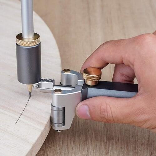 DIY Woodworking Linear Arc Dual-Purpose Scriber Ruler Parallel Line Drawing Tool Measuring Gauge