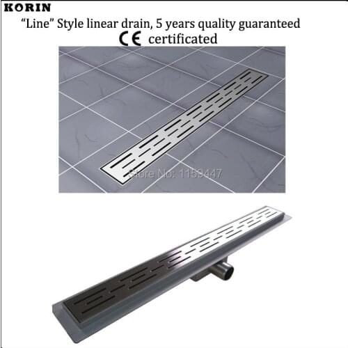 1200mm "line" pattern Stainless Steel 304 Linear Shower Drain, Horizontal Drain, Floor Waste, Linear floor drain