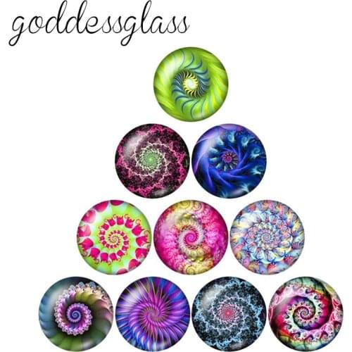 Beauty Fashion Rotating pattern 10pcs 12mm/18mm/20mm/25mm Round photo glass cabochon demo flat back Making findings ZB0578