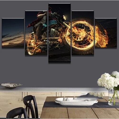 Full Square round Diamond 5D Diy Diamond Painting Motorcycle Embroidery 5 Panels Cross Stitch kits diamond Mosaic DecorZP-728