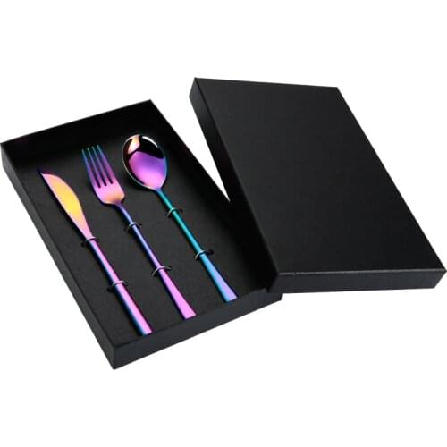 3 in 1 Cutlery Siverware Set Dinnerware Set Fork Spoon Knife Travel Utensil Tableware Stainless Steel Flatware Couverts De Table