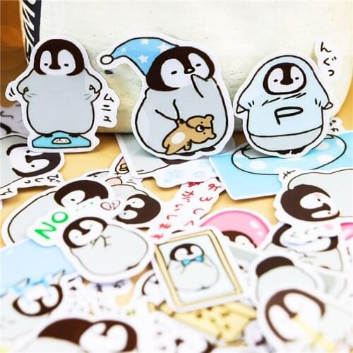 45pcs Creative cute animal self-made penguin scrapbooking stickers /decorative sticker /DIY craft photo albums/Children
