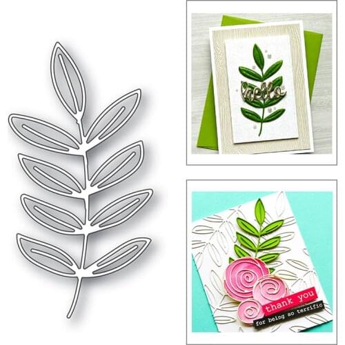 2020 New Plant Green Leaf Branch Leaves Embossing Metal Cutting Dies For DIY Making Greeting Card Paper Scrapbooking No Stamps