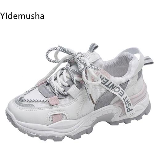 2021 New Womens Spring Platform Soft Sole Sneakers Summer Womens Sports Shoes Casual Mesh Sneaker Women Vulcanize Sneakers
