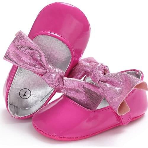 Newborn Baby Girls Shoes PU leather Buckle First Walkers Big Bow Summer Princess Shoes Party Wedding Baby Girl Shoes
