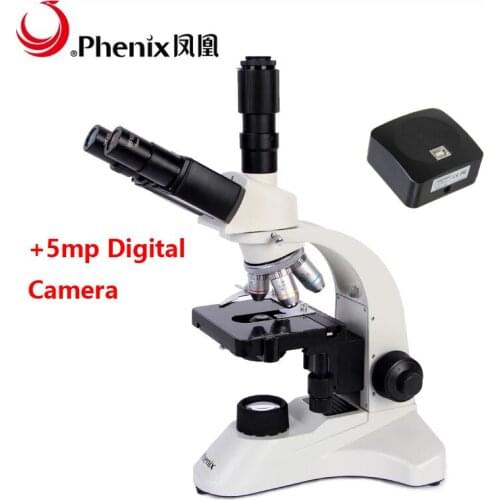 Phenix Digital Microscope PH50-3A43L-A 5mp CMOS Camera 40X-1600X Biological Students Microscope