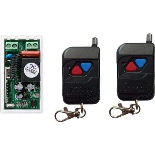 Most simple wiring New AC 220V 1CH RF Wireless Remote Control Switch System & 2*black Remote+1 * receiver (with cover)