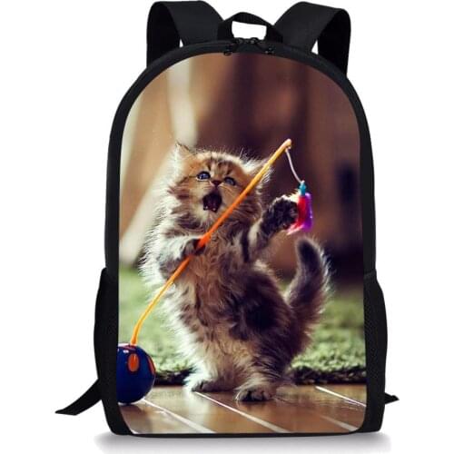 Cat Backpack for Teenager Boys Cute Backpack Girls Travel Luggage Package Shopping Shoulder Bag Women Mochila
