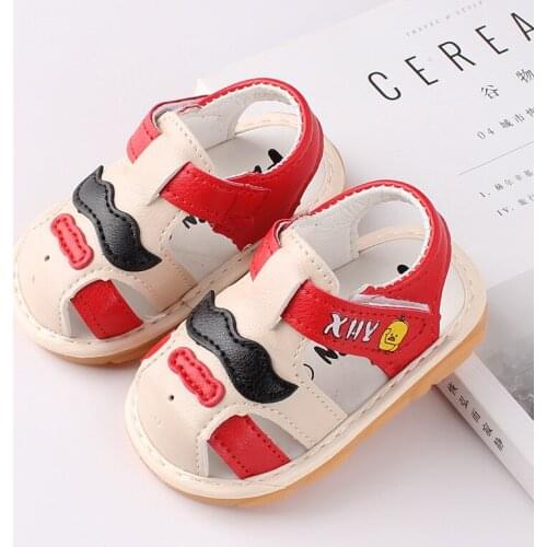 2021 New Summer Toddler Boy and Girl Sandals Kids Soft Crib Shoes First Walkers Anti Slip Sandals Shoes Baby Girls Cute Pattern