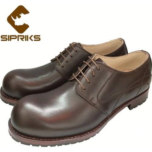 Sipriks Mens Goodyear Welted Shoes Big Round Toe Derby Shoes Unique Style Boss Business Office Gents Suit Formal Tuxedo Boots 46