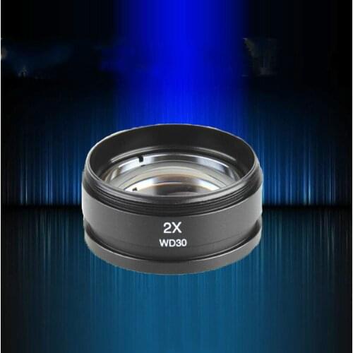 Stereomicroscope 2X Objective Lens Teleconverter Auxiliary Objective