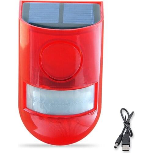 IP65 Waterproof Solar Powered Alarm Siren With PIR Motion Sensor Detector For Home Yard Outdoor used