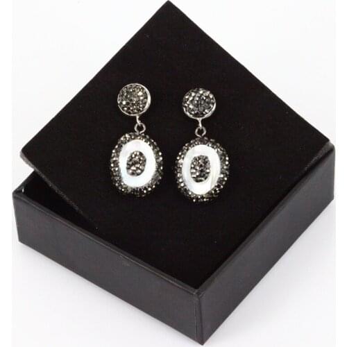 1pair Mirco Pave Rhinestone Drop Dangle Earring Fashion Earring for Women Statement