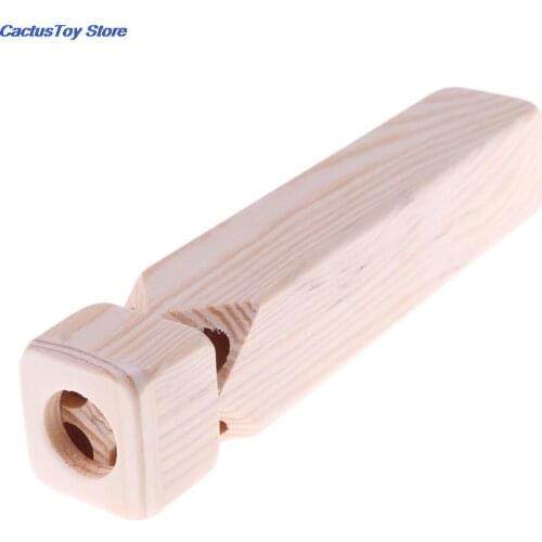 1PCS Creative Wooden Train Whistle Wood Steam Train Whistle Toy Locomotive Sound Warning Steam