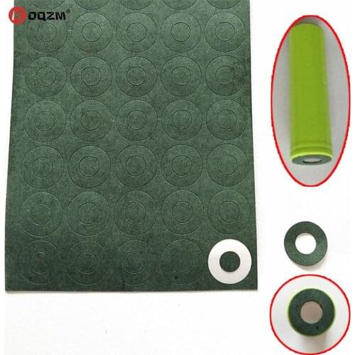 100pcs 1S 18650 Li-ion Battery Insulation Gasket Barley Paper Battery Pack Cell Insulating Glue Patch Electrode Insulated Pads