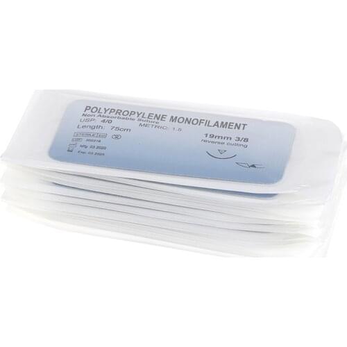 12Pcs Polypropylene Monofilament Medical Thread Needle Surgical Suture Training thread suture practice kit