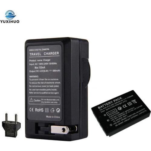 2100mAh KLIC-5001 KLIC5001 DB-L50 DBL50 Camera Battery + Charger For SANYO DMX-FH11 HD1000 HD2000 Kodak Z730 Z760 Z7590 DX7440