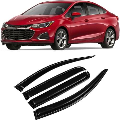 Car Window Visor Wind Rain Sun Smoke Guard Deflector Vent Shade Rain Eyebrow For Chevy Chevrolet Cruze Sedan Hatchback 2017-2020