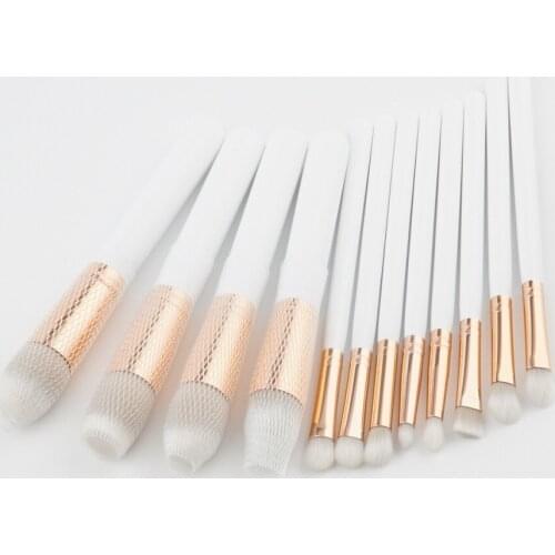 White Makeup Brush With Box Facial Professional Powder Eye Shadow Lip Makeup Brush 12pcs ENNKE New Cosmetic Make up Brush Tool
