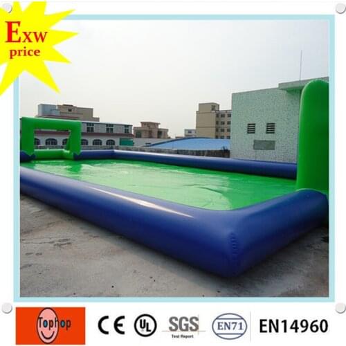 Free shipping! pvc tarpaulin backyard new inflatable water soap soccer field fence for sale from china
