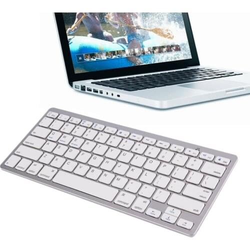 Wireless Bluetooth 87 Key Keyboard For Macbook ipad iphone android 4.0 Windows Rechargeable Bluetooth Tablet Free Shipping