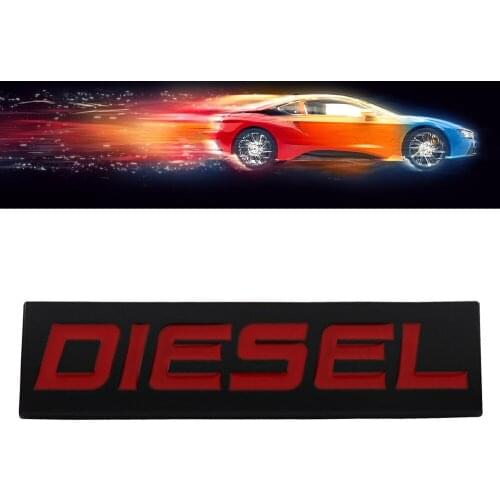 Black Red DIESEL for Auto Car Fender Trunk Lid Emblem Decal Badge Sticker