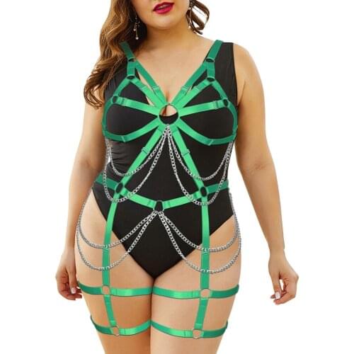 Body Stockings Garter Belt Top Harness Plus Size Gothic Bondage Plump Costumes Garter Belts Womens Underwear Sexy Lingerie