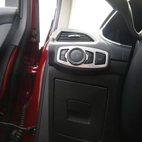 For Ford For Edge 2015 Car Interior Decoration Cover Left-driving ABS Chrome Middle Control Trim Cover