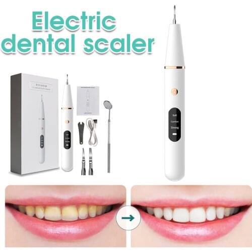 Electric Dental Scaler Ultrasonic Oral Irrigator With LED Light Teeth Whitening Portable Oral Cleaner for Home Use Teeth Cleaner