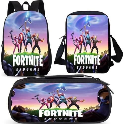 Fortnites Season 9 Fortress Night Backpack Pencil Bag Satchel Childrens Fortress Combination Set Christmas Gifts