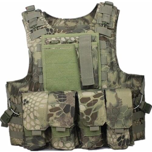 Hot Army Fans Outdoor USMC Airsoft Tactical Vest Military MOLLE Nylon Combat Assault Plate Carrier Vest 12 Colors CS clothing