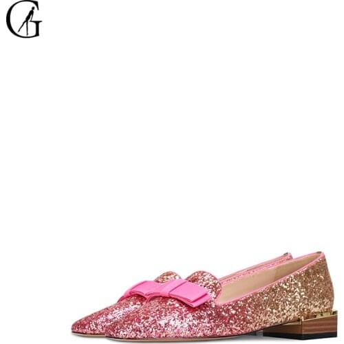 GOXEOU Women's Ballet Flats With Heels