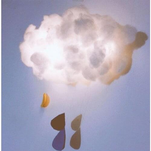 DIY Handmade Cotton Cloud Shape LED Night Light Lamp Home Bedroom Hanging Decor Soft cotton material perfect gifts for children