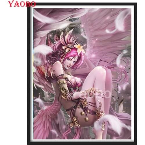 Anime angel girl 5D DIY diamond painting,full,square,round diamond embroidery mosaic diamond cross stitch home decor
