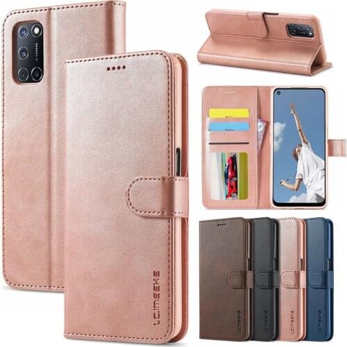 Leather Case for OPPO F19 Pro Plus A94 A92S A92 A74 A72 A53S A53 A52 A33 A32 A11X A11 A9 A5 Realme C25 C21 C20 C3 C15 C12 5 5s