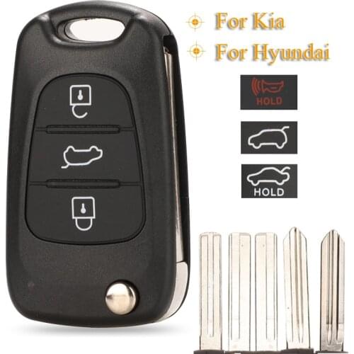 Kutery 3 Buttons Remote Car Key Shell Case For Kia K2 K5 Rio 3 Picanto Ceed Cerato Sportage For Hyundai