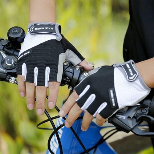 Cycling Anti-slip Anti-sweat Men Women Half Finger Gloves Bike Gloves Bicycle Riding Outdoor Sports Accessories