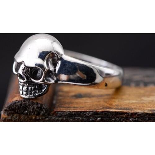 OYO Genuine 925 Sterling Silver Punk Skull Ring Mens and Womens Retro Ring, Men, Women, Lovers, Fashion Jewelry